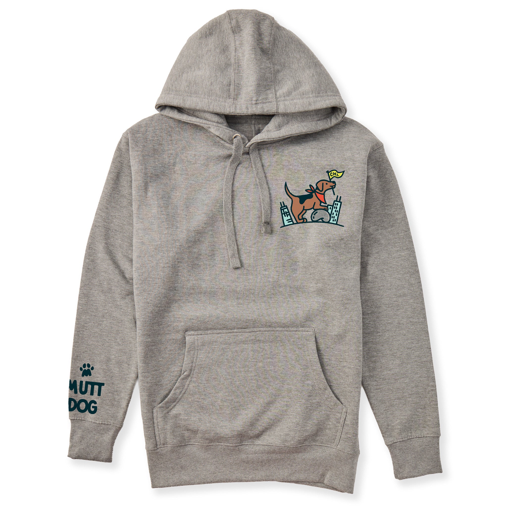 PAWS Chicago x Mutt Dog hoodie