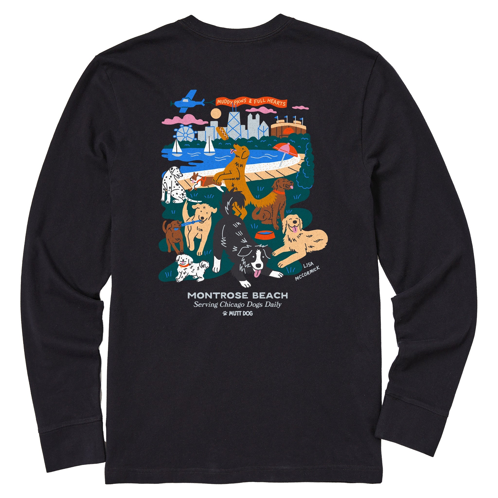 Pups in the Park: Montrose Beach Long Sleeve tee