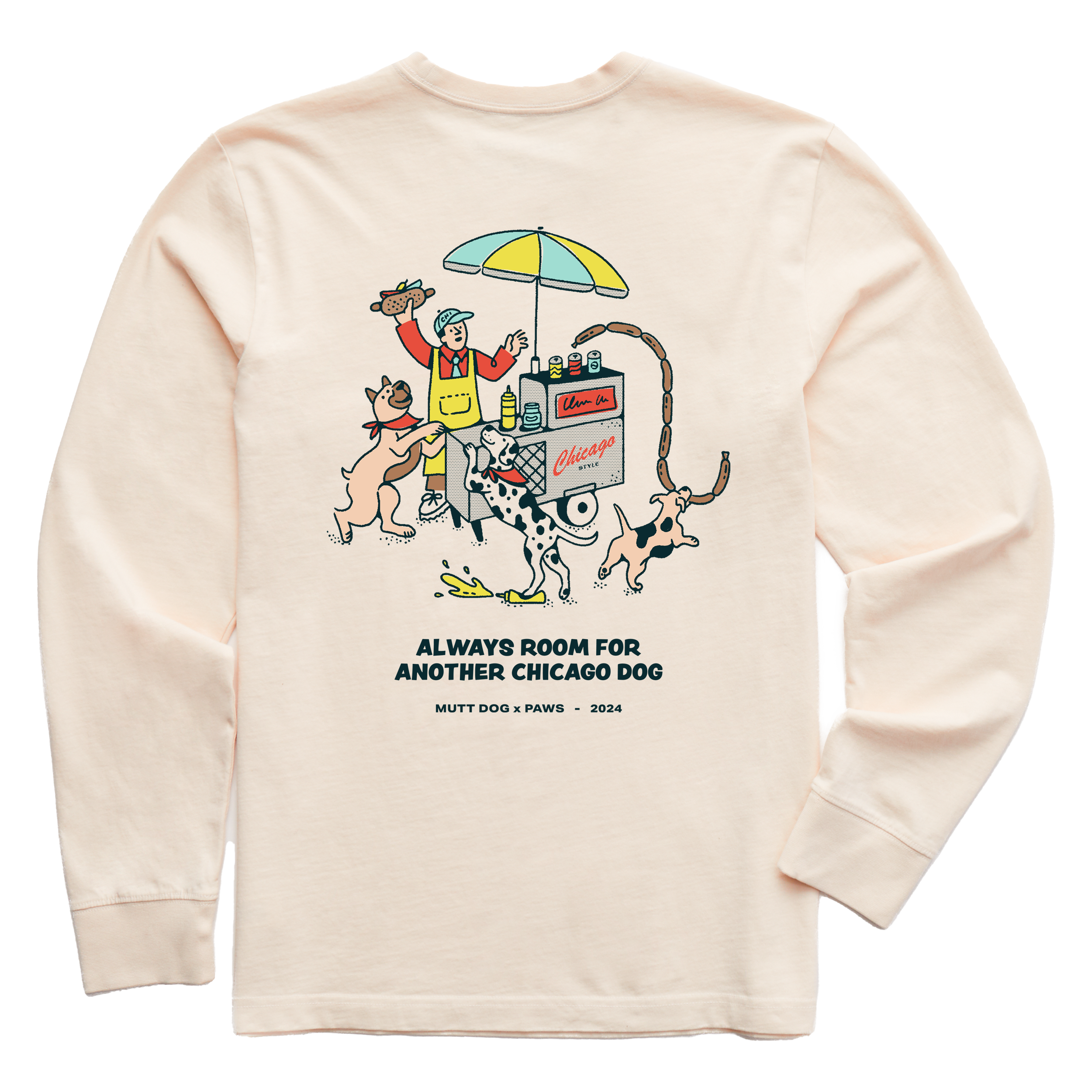 Paws Chicago x Mutt Dog Long Sleeve Tee
