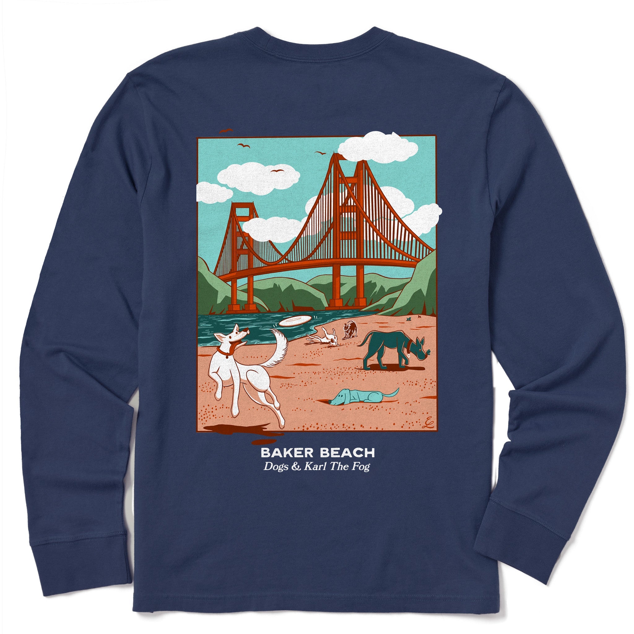 Pups in the Park: Baker Beach Long Sleeve tee