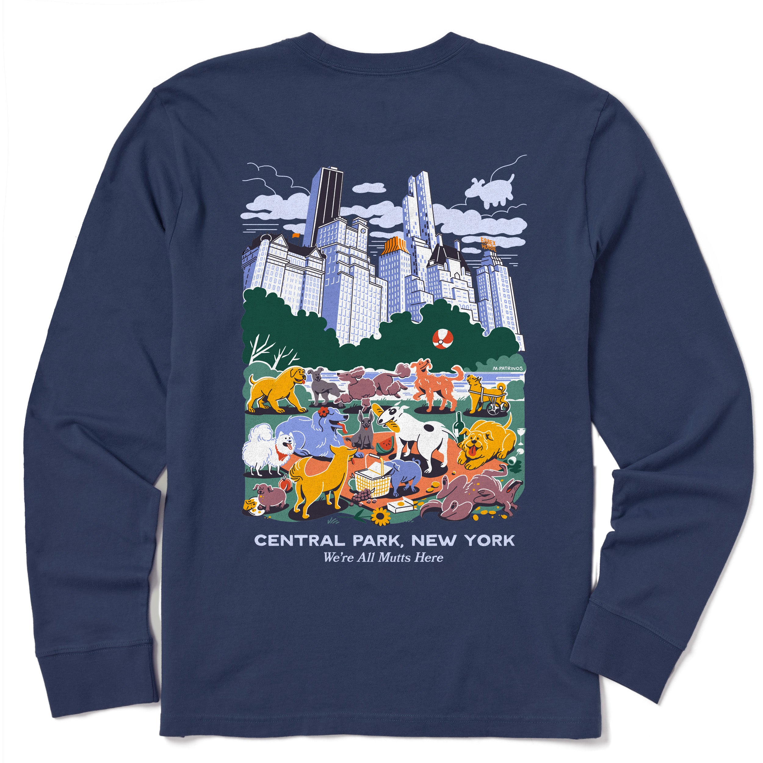 Pups in the Park: Central Park Long Sleeve tee