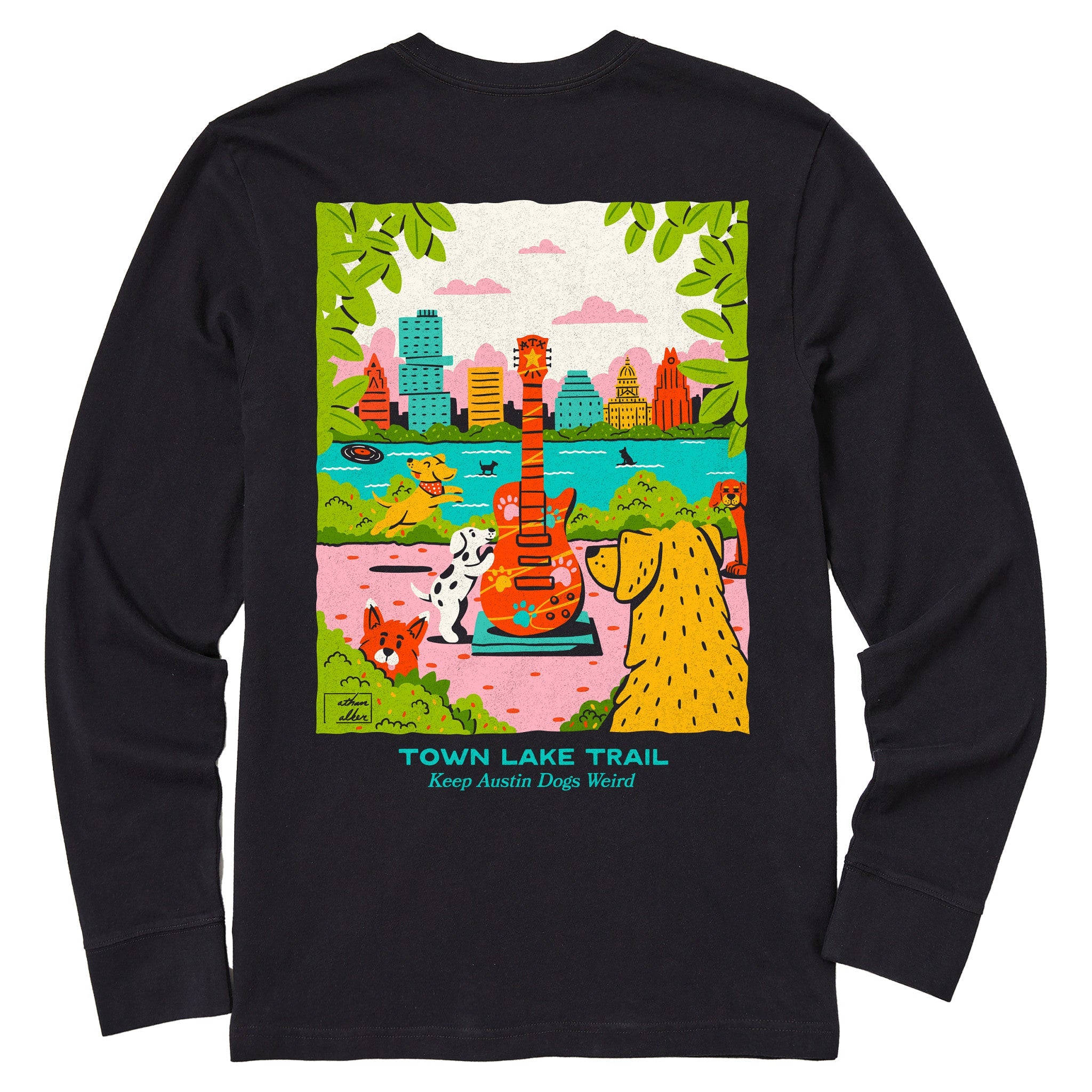 Pups in the Park: Town Lake Trail Long Sleeve tee