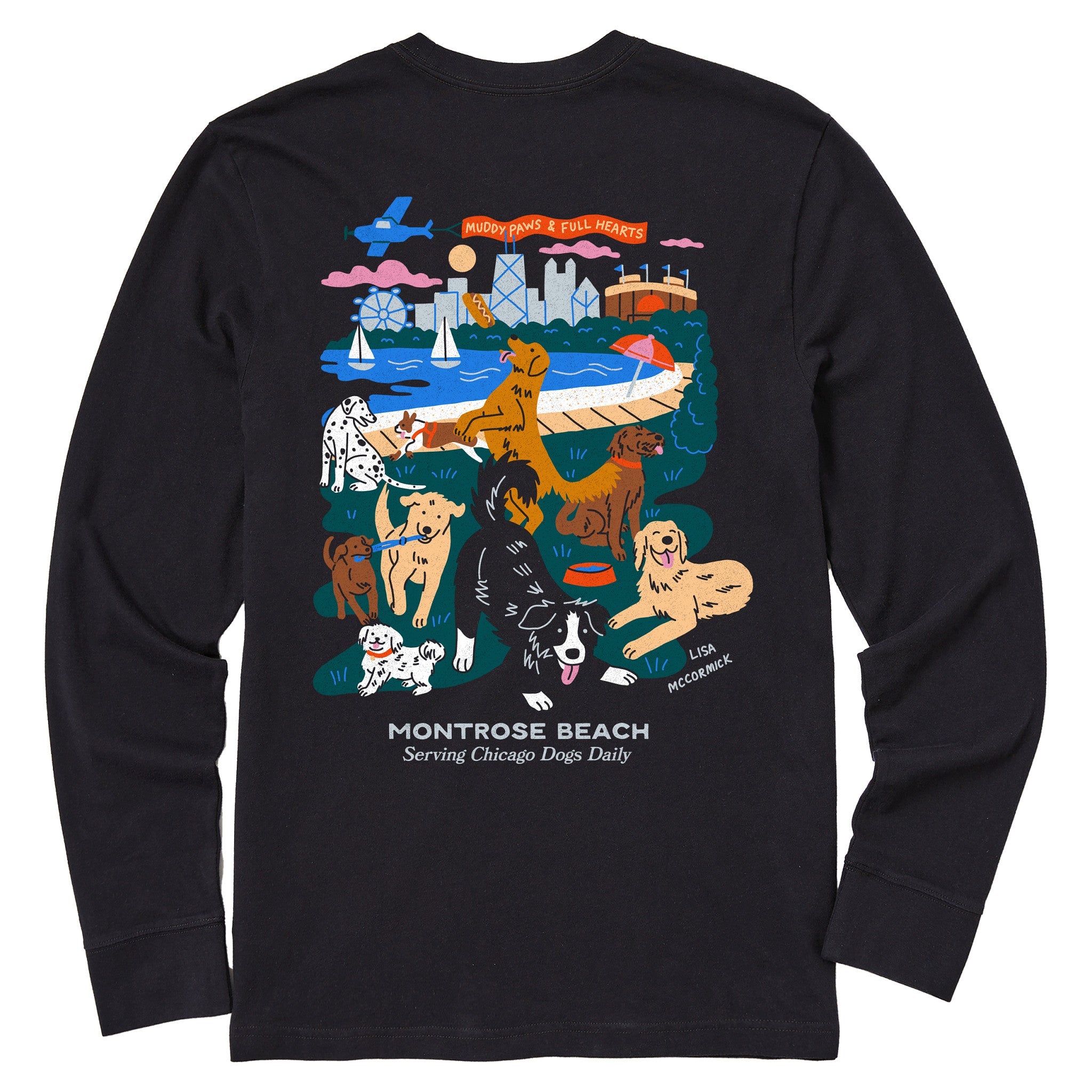Pups in the Park: Chicago Long Sleeve Tee