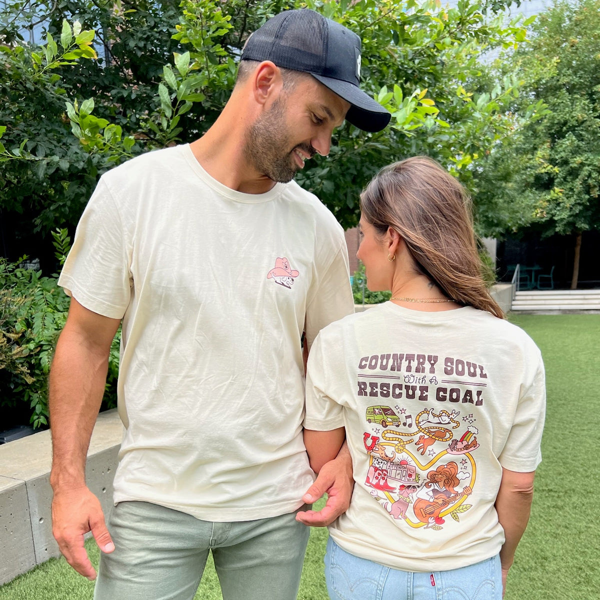 Kittenish X Mutt Dog: Country Soul Rescue Goal Short Sleeve Tee