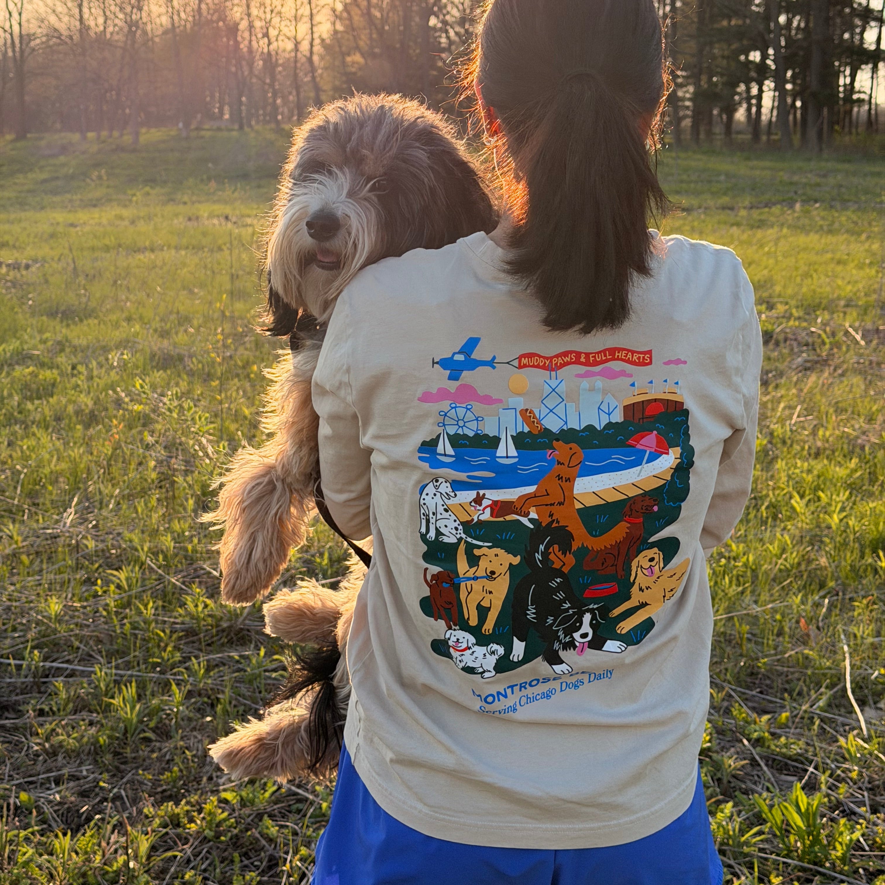 Pups in the Park: Chicago Long Sleeve Tee