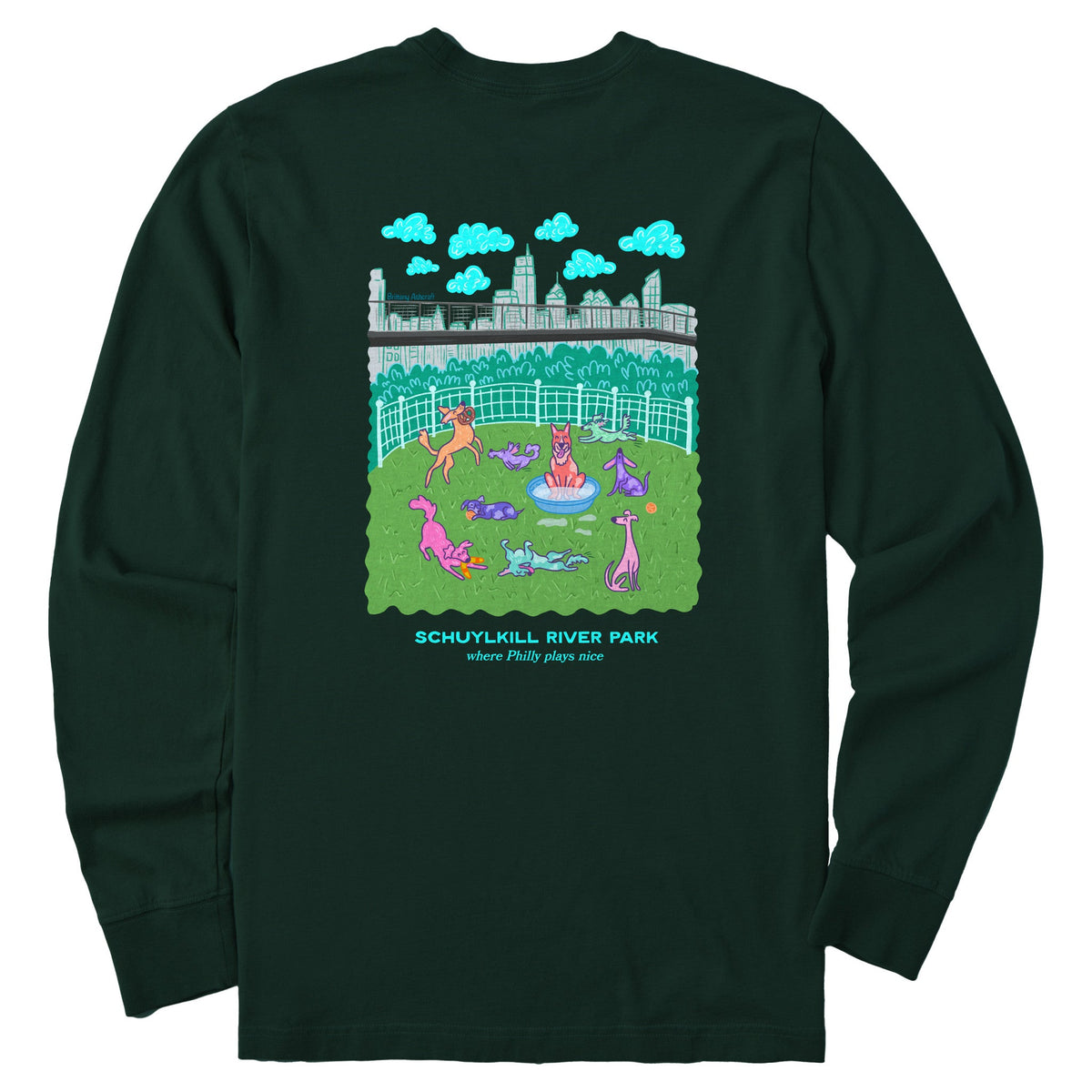 Pups in the Park: Schuylkill River Park Long Sleeve Tee