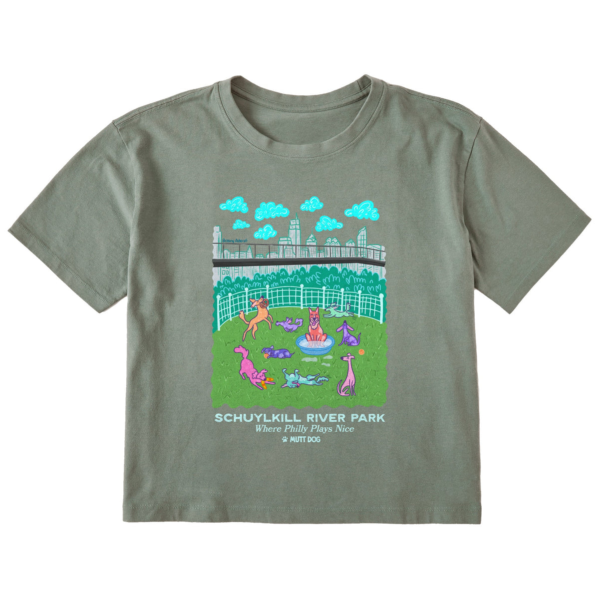 Pups in the Park: Schuylkill River Park Cropped Tee