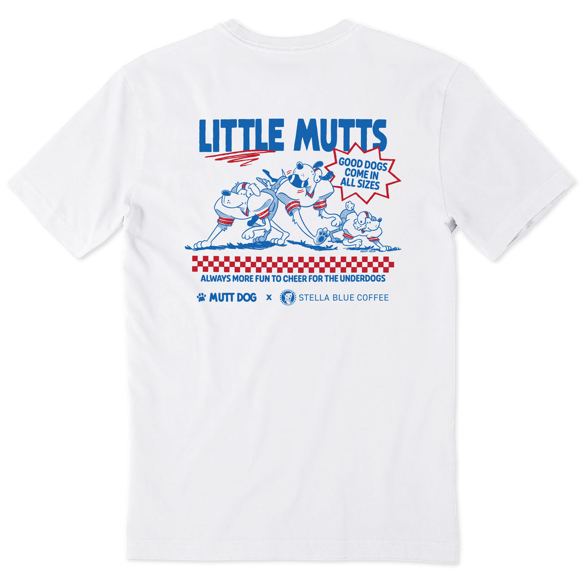 Little Mutts Short Sleeve Tee: Mutt Dog x Stella Blue
