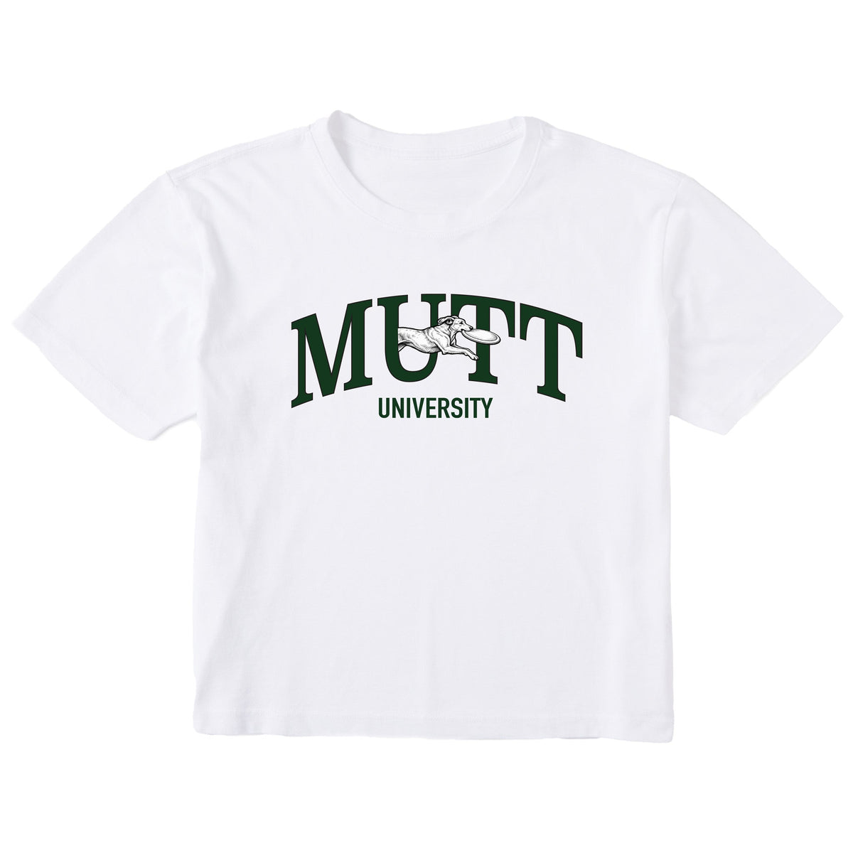 Mutt University Cropped Tee