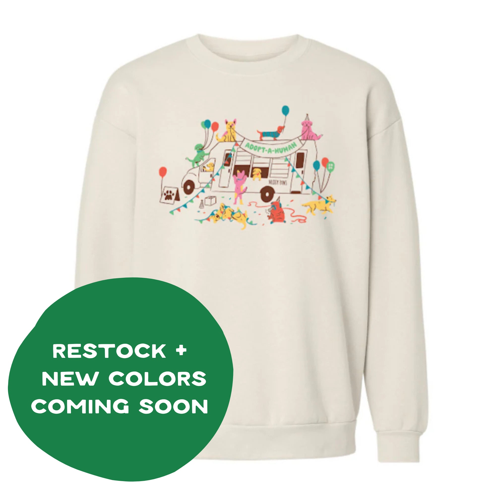 Muddy Paws x Mutt Dog: Adoption Van Crewneck