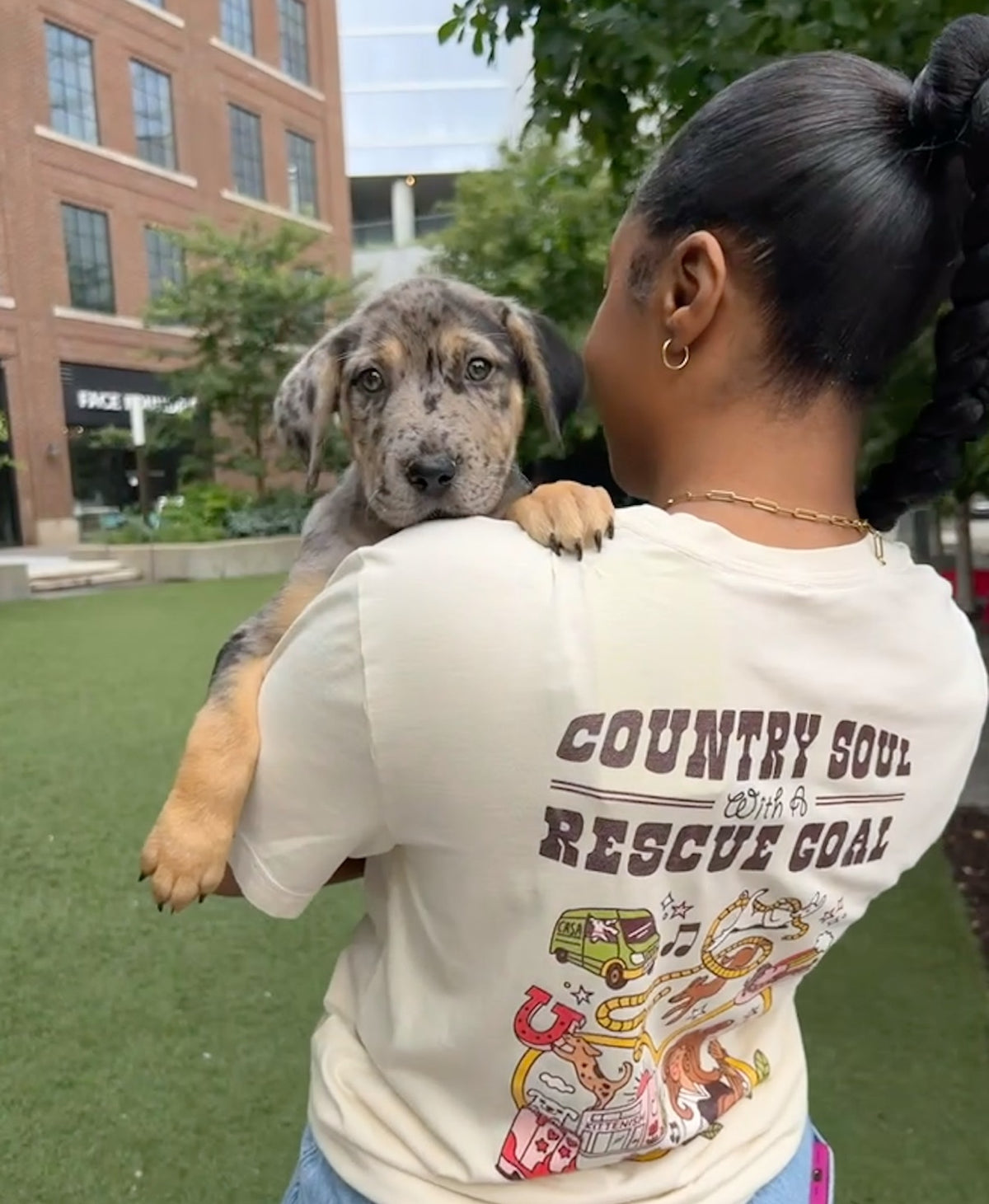 Kittenish X Mutt Dog: Country Soul Rescue Goal Short Sleeve Tee