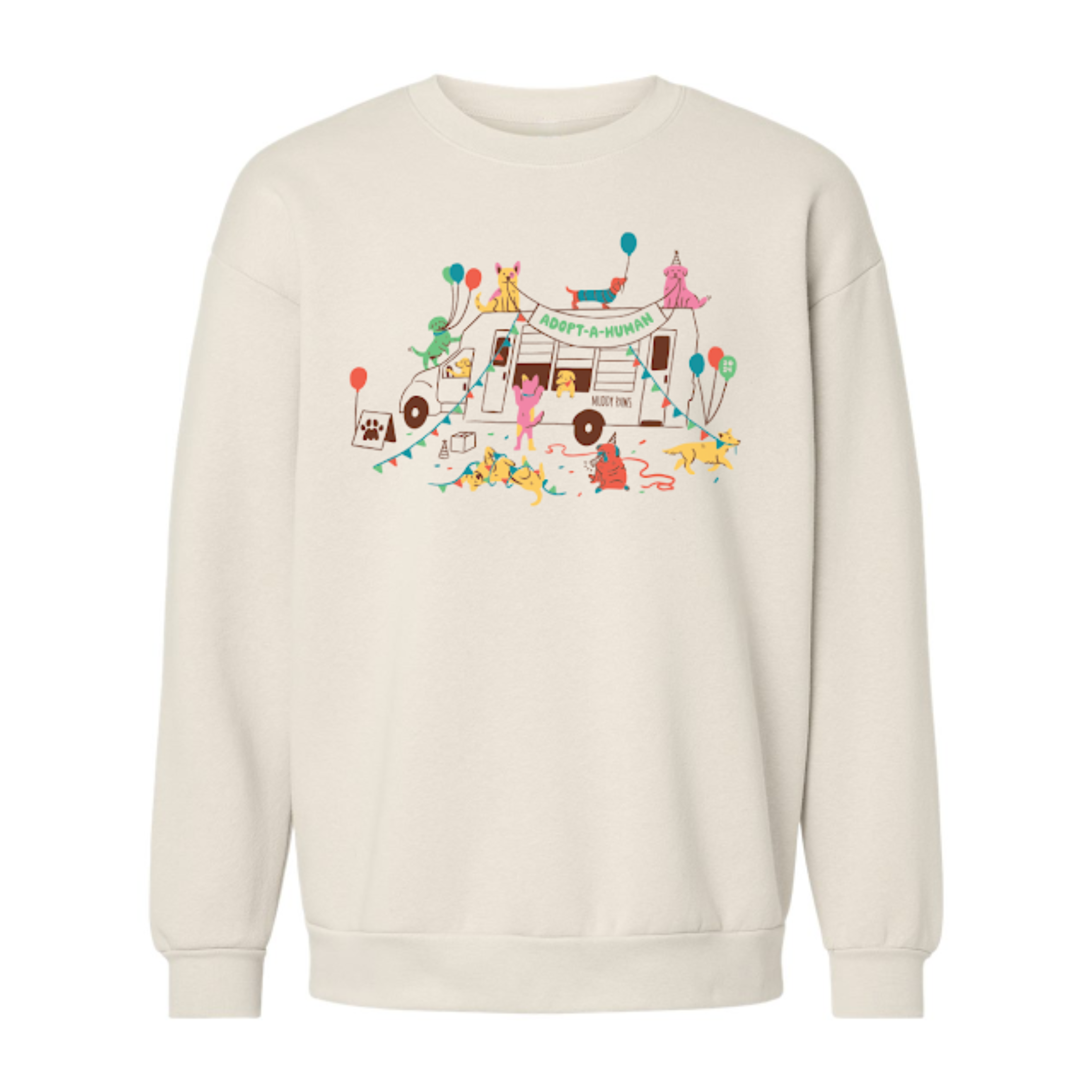 Muddy Paws x Mutt Dog: Adoption Van Crewneck